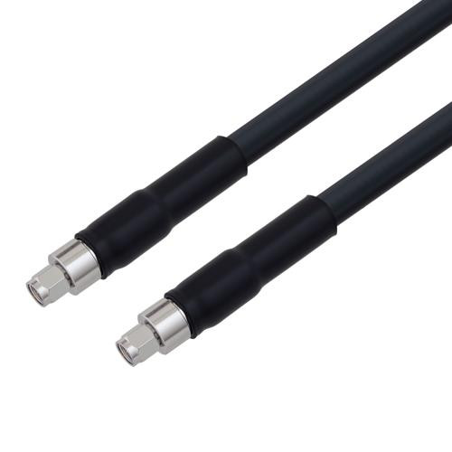 Low Loss SMA Male to SMA Male Cable Assembly using LMR-400-UF Coax With Times Microwave Components with HeatShrink - LCCA9964-FT2