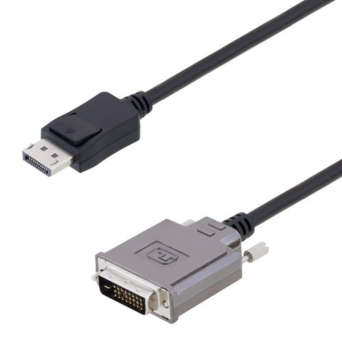 DVI w/Metal Shell Male to DisplayPort LSZH Cable  1 foot