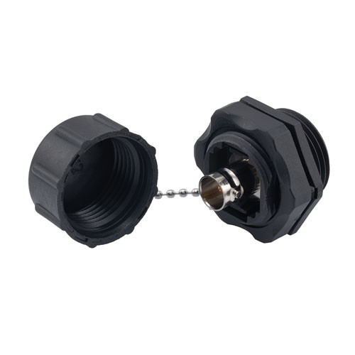 IP68 Waterproof BNC Adapter, F/F with Dust Caps