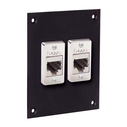 Universal Sub-Panel, 2 Category 3 Couplers, RJ45, Shielded