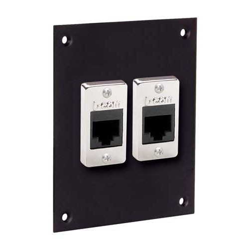 Universal Sub-Panel, 2 Category 6 Couplers, RJ45, Unshielded