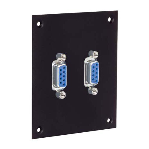 Universal Sub-Panel, 2 DB9 Feed-Thru Adapters