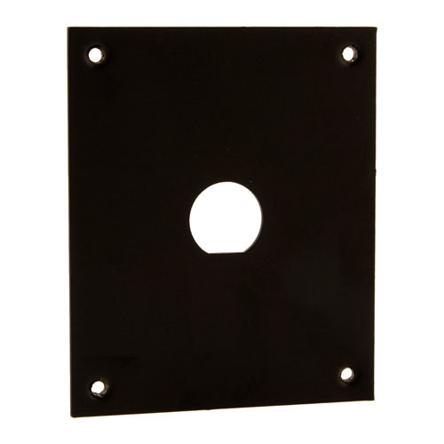 Universal Steel Sub-Panel with One 0.630" D-Hole, Black