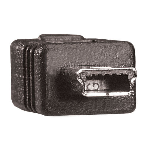 Right Angle USB Adapter, Mini B5 Male/Female, Exit 2