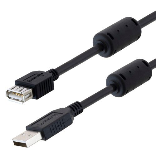 LSZH USB cable with Ferrites Type A male to Type A Female 0.3M