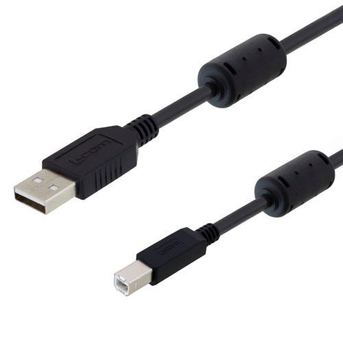 LSZH USB Cable with Ferrites Type A-B 3M
