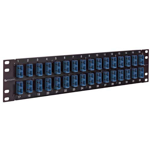 3.50" Panel, 32 Duplex SC Couplers Single Mode