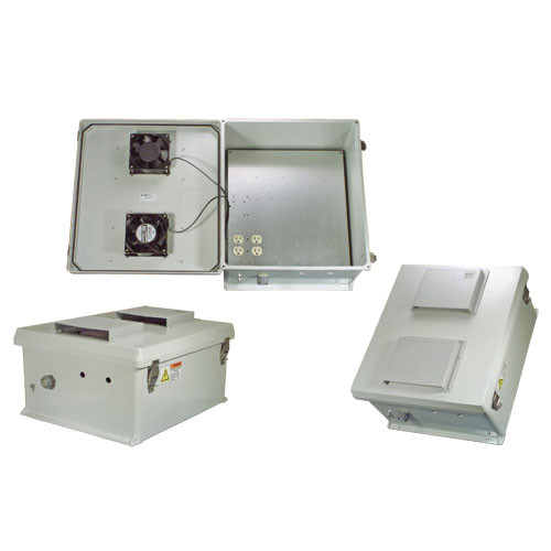 18x16x8 Inch 120 VAC Weatherproof Enclosure with Power Saver Solid State Fan Controller