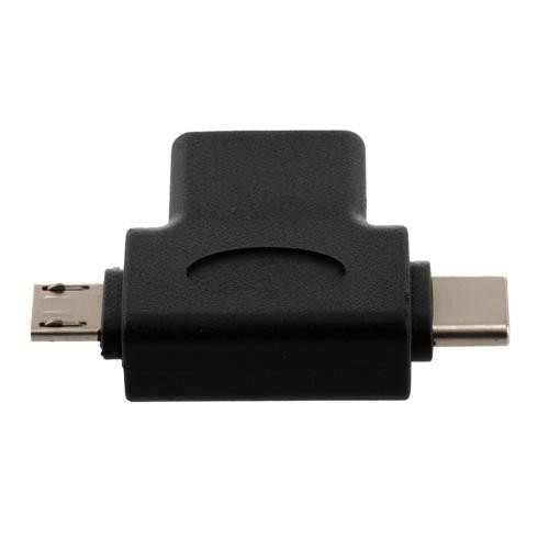 USB T Adapter, A Female to C Male/Micro Male