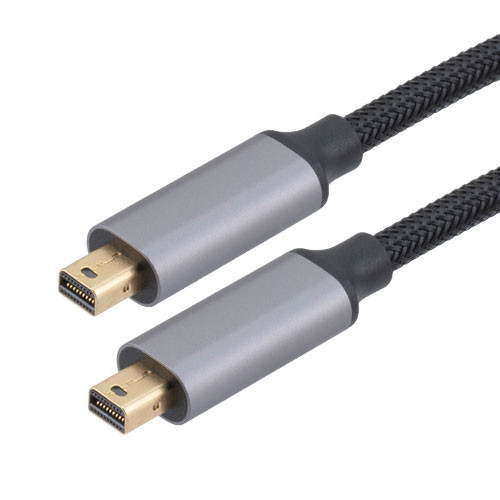 MDP to MDP, M/M, Alum Shell, 4K @ 60 Hz, Black Nylon Braid, 3M