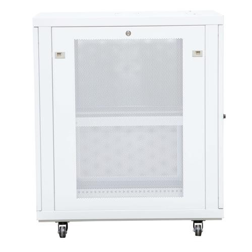 18U, Mid-Depth 33 inches (840mm), Networking 19-inch Rack Cabinet, RAL9003-Signal White