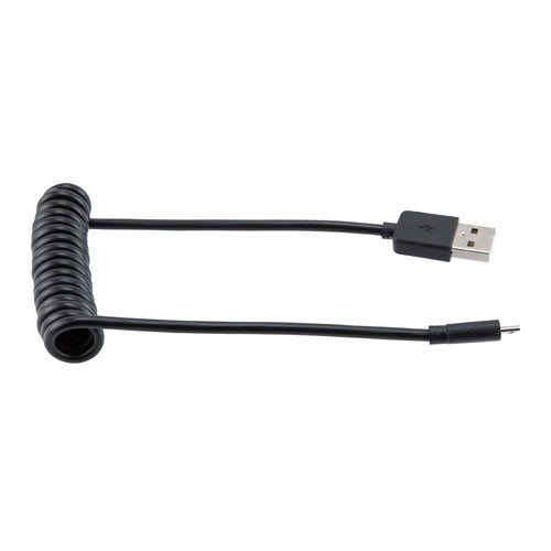 USB 2.0 AM/Micro Black TPU Cable, 1M stretched, 480 mbps, 5V, 2 Amp