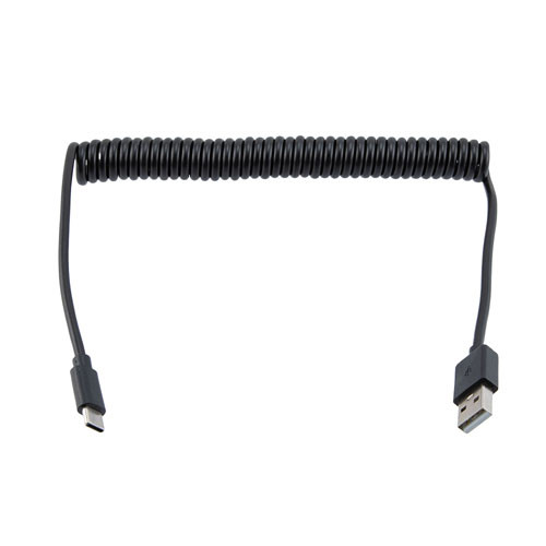 USB 2.0 AM TO TYPE C Black TPU Cable, 1M stretched, 480 mbps, 5V, 3 Amp