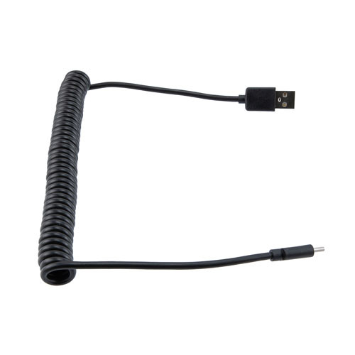 USB 2.0 AM TO TYPE C Black TPU Cable, 1M stretched, 480 mbps, 5V, 3 Amp