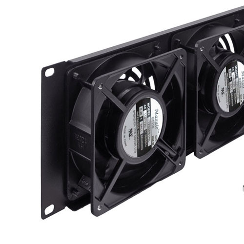 3U Rack Mount Cooling Unit with 3 UL Listed Fans, 110v, with NEMA 5-15P (US) Plug, Cord Length 2M