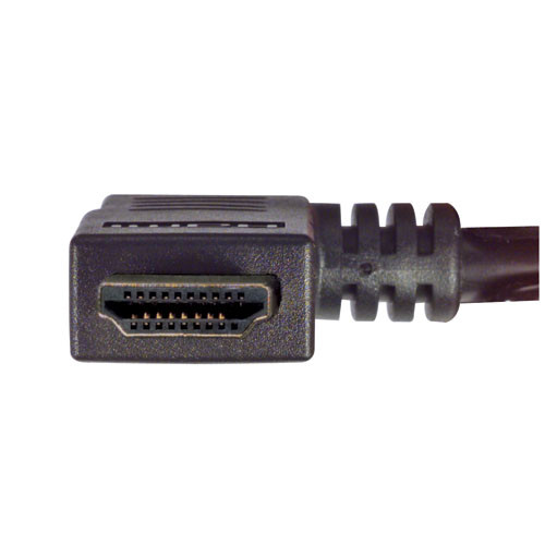 High Speed HDMI  Cable with Ethernet, Male/ Right Angle Male, Left Exit 5.0 M