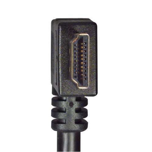 High Speed HDMI  Cable with Ethernet, Male/ Right Angle Male, Left Exit 4.0 M