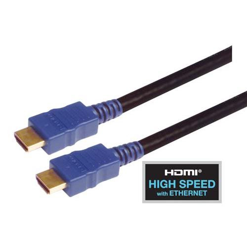 High Speed HDMI  Cable with Ethernet, Male/ Male, Blue Overmold 3.0 M