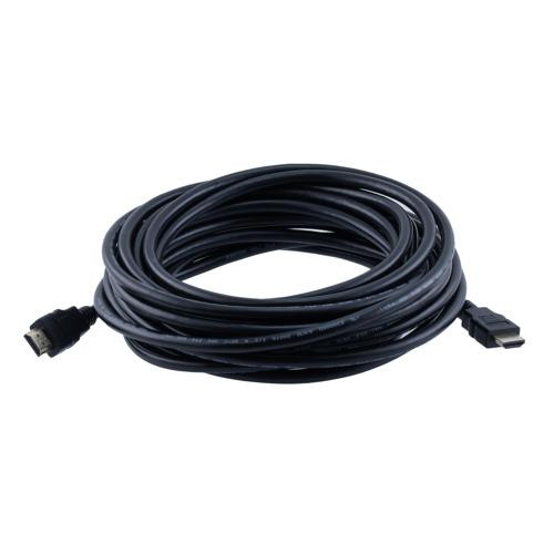 High Speed HDMI Cable with Ethernet Supporting 4K30Hz, 2K60Hz, In-wall CL2 FT4 rated, Male-Plug to Male-Plug, Black, 25FT