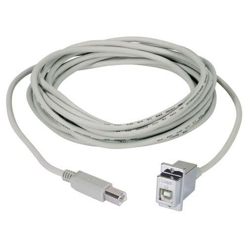 USB Type B Coupler, Female Bulkhead/Male, 36 in.