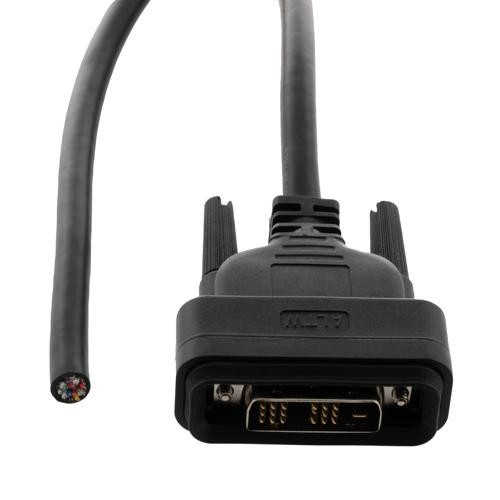 Waterproof DVI-D Cable, Single Link, Male to Open, 4M