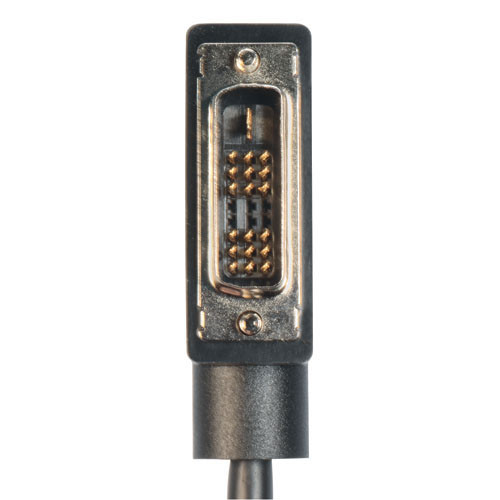DVI-D Single Link LSZH DVI Cable Male / Male Right Angle, Left, 1.0 ft