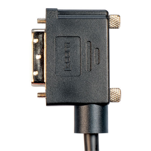 DVI-D Single Link DVI Cable Male / Male Right Angle, Left, 1.0 ft