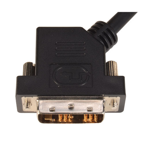 DVI-D Single Link DVI Cable Male / Male 45 Degree Left , 1.0 ft