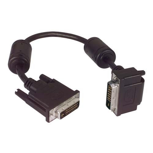 DVI-D Dual Link LSZH DVI Cable Male / Male Right Angle, Top 5.0 ft