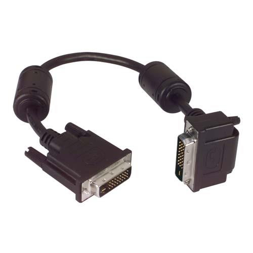 DVI-D Dual Link DVI Cable Male / Male Right Angle,Top 0.5m