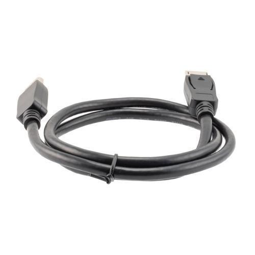 DisplayPort Digital Audio Video Cable Assembly Supporting 16K and HDR as specified in DisplayPort 2.0, Male to Male, PVC, Black, 1M