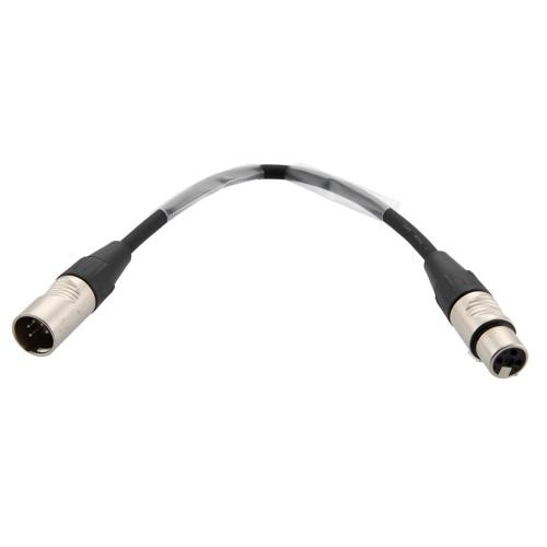 DMX Lighting Adapter Cable, 3 pin XLR Female to 5 pin XLR Male, Black, 1 FT