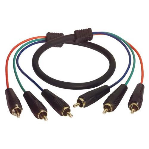 3 Line RGB Component RCA Cable Male / Male, 12.0 ft