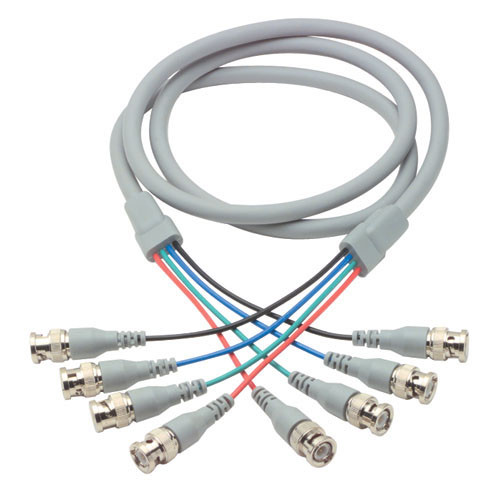 Deluxe RGB Multi-Coaxial Cable, 4 BNC Male / Male, 7.5 ft