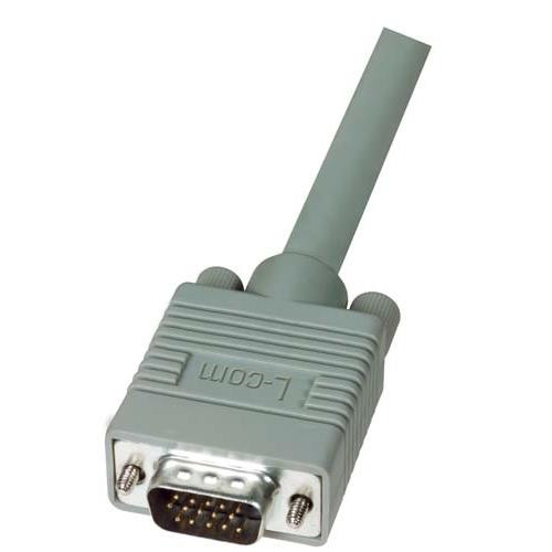 Premium SVGA Cable, HD15 Male / Male, Gray 3.0 ft