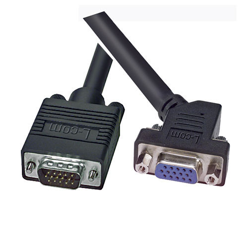 SVGA Extension Cable, HD15 Male / 45° Female, 5.0 ft