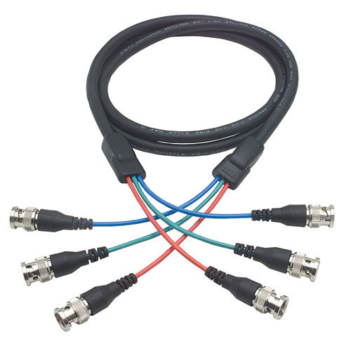 Premium RGB Multi-Coaxial Cable, 3 BNC Male / Male, 7.5 ft
