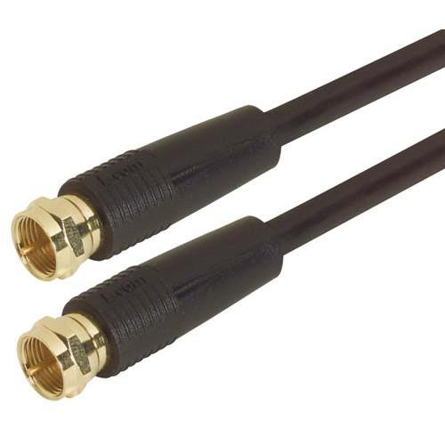 RG59B Coaxial Cable, F Male / Male, 1.0ft