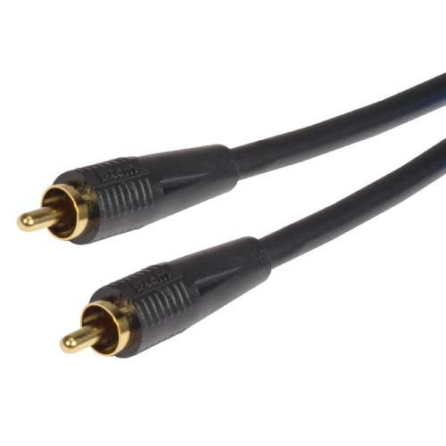 RG59A Coaxial Cable, RCA Male / Male, 1.0 ft