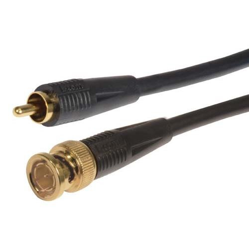 RG59A Coaxial Cable, RCA Male / BNC Male, 3.0 ft