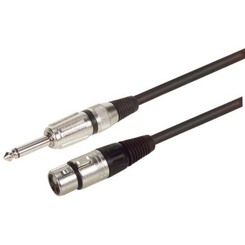 TS Pro Audio Cable Assembly, ¼  Male to 3 Pin XLR Female, 1.0 ft