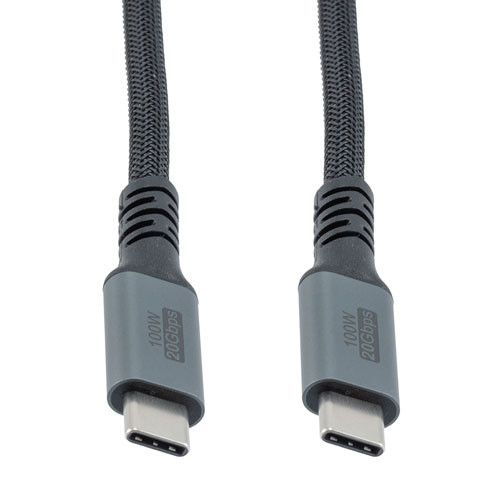 USB 3.2 Data Cable, Aluminum connector, 20Gbps, C Male Plug to C Male Plug, 20V 5A, 1M