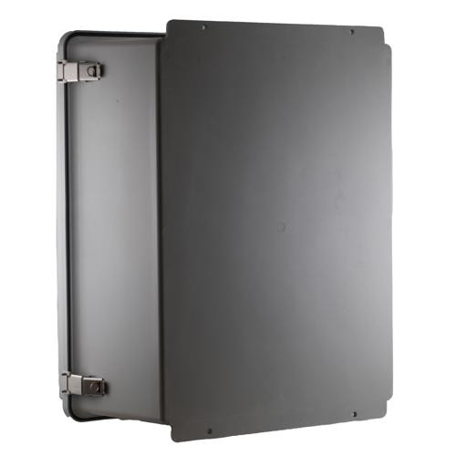 20x16x10" UL Listed Fiberglass Reinf Polyester FRP Weatherproof Outdoor IP66 NEMA 4 Enclosure, Kit bundled w/Aluminum Blank Mount Plate