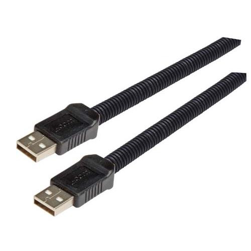 Plastic Armored USB Cable, Type A Male/ Male, 0.3M