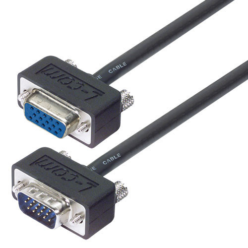 Super Thin SVGA Cable, HD15 Male / Female, 15.0 ft