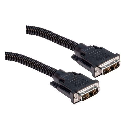 Plastic Armored DVI-D Single Link DVI Cable Male / Male 10.0 ft