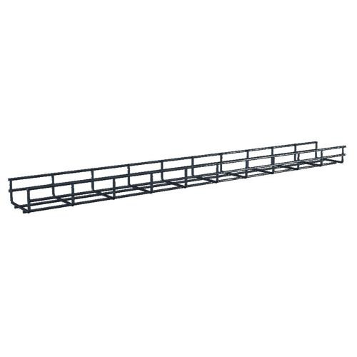 Wire Mesh Cable Tray 4"D x 2"H x 10ft. 10pk BLK