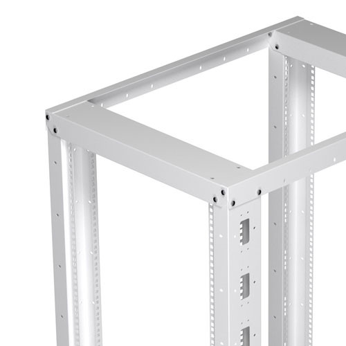 42U adjustable Depth 4-Post open frame network rack RAL9003 -Signal White