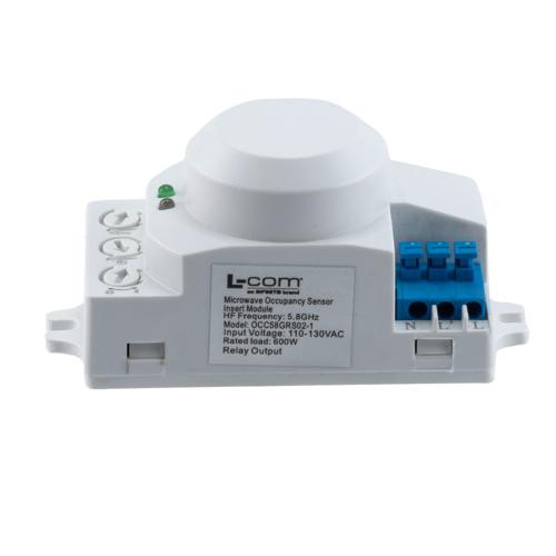 Microwave Occupancy Sensor Insert Module, 5.8 GHz, 110 - 130 VAC, 600 W Relay Output, Dial Adjustment