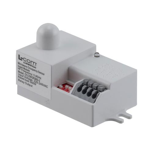 Microwave Occupancy Sensor Insert Module, 5.8 GHz, 220 - 240 VAC, 800 W Relay Output, Miniature Antenna, Dip Switch Adjustment